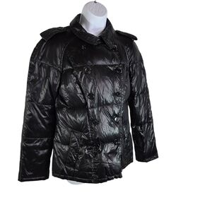 Burberry black down quilted puffer jacket